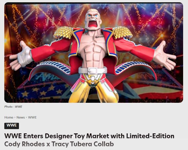 WWE Enters Designer Toy Market with Limited-Edition Cody Rhodes x Tracy Tubera Collab