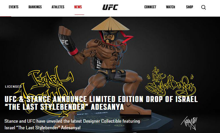 UFC I Stance Announce Israel “The Last Stylebender” Adesanya Collectible